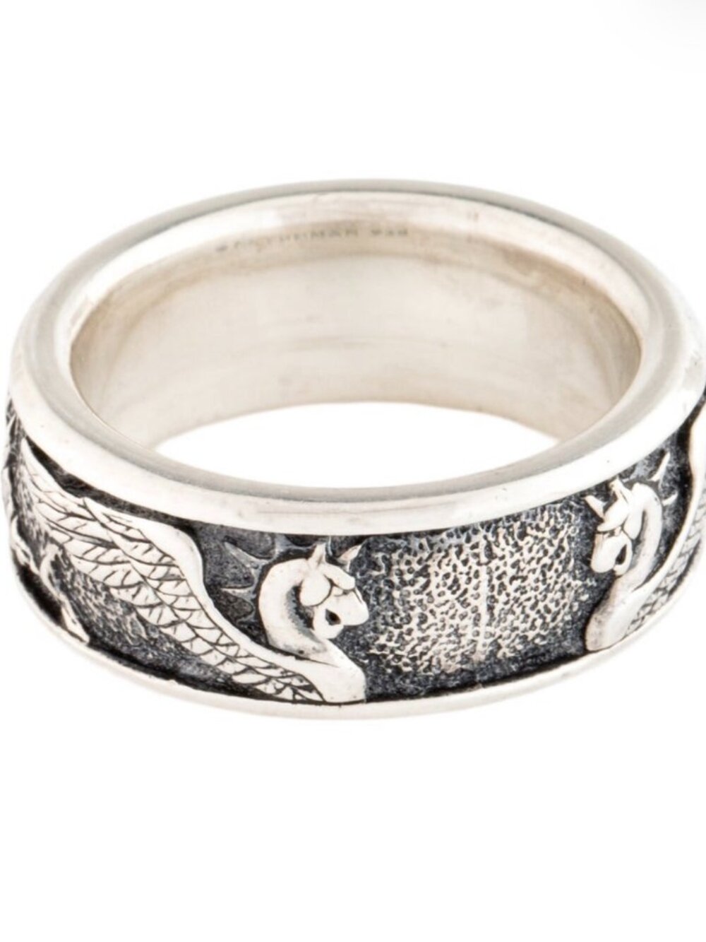 DAVID YURMAN STERLING SILVER 925 PETRVS GRIFFIN BAND RING
